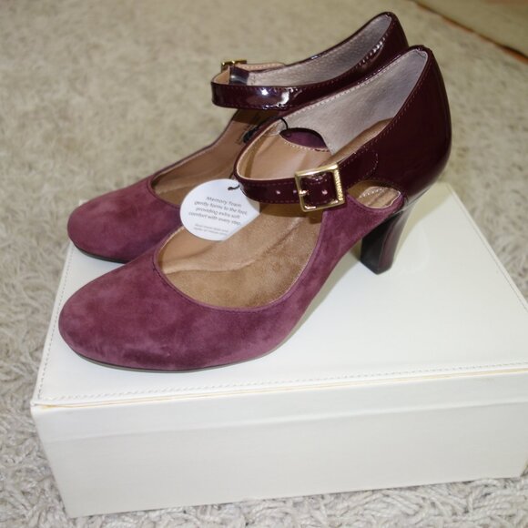 GIANI BERNINI Velmah Memory Foam Mary Jane Pumps - Size 6M - Wine - Picture 9 of 14